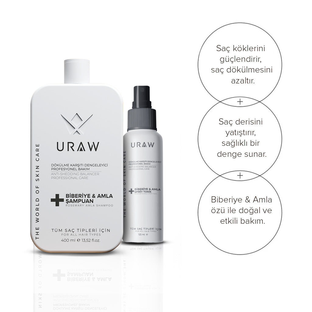 Biberiye & Amla Özlü Yenileyici Saç Toniği Ve Şampuanı Seti