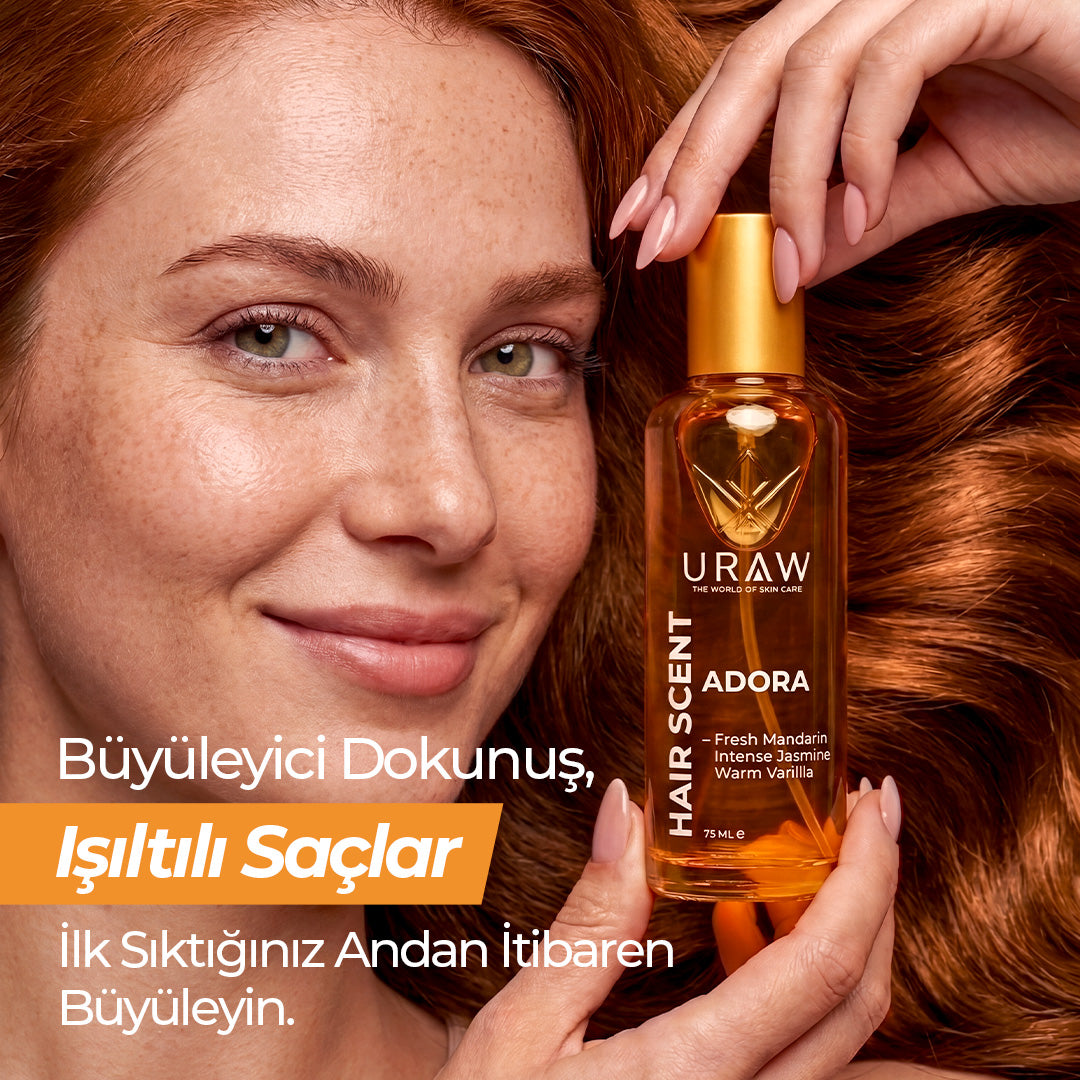 Adora Hair Scent | Saç Bakım Parfümü | Mandalina, Yasemin ve Vanilya Notalı Saç Parfümü 75 ML