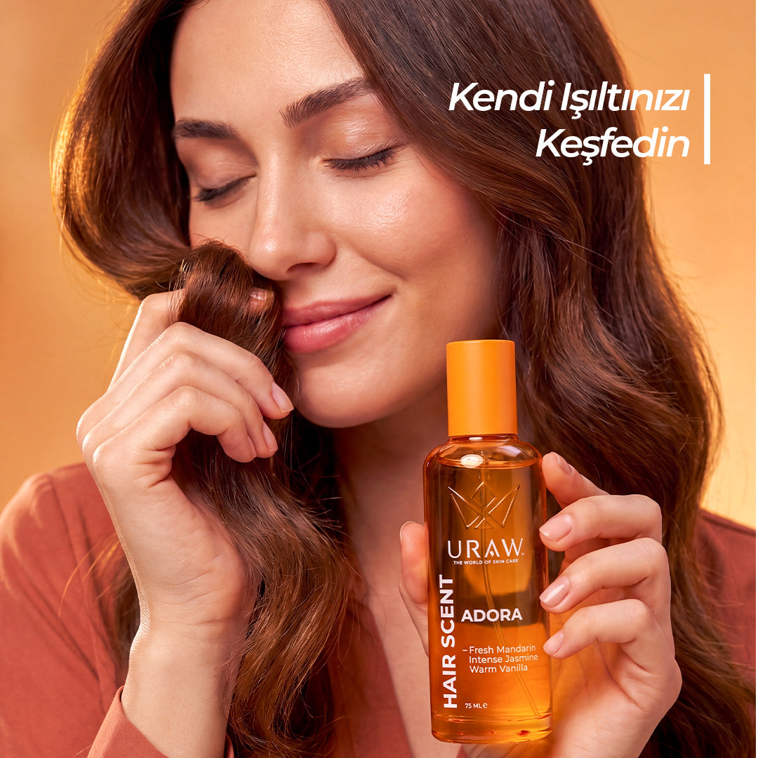 Adora Hair Scent | Saç Bakım Parfümü | Mandalina, Yasemin ve Vanilya Notalı Saç Parfümü 75 ML