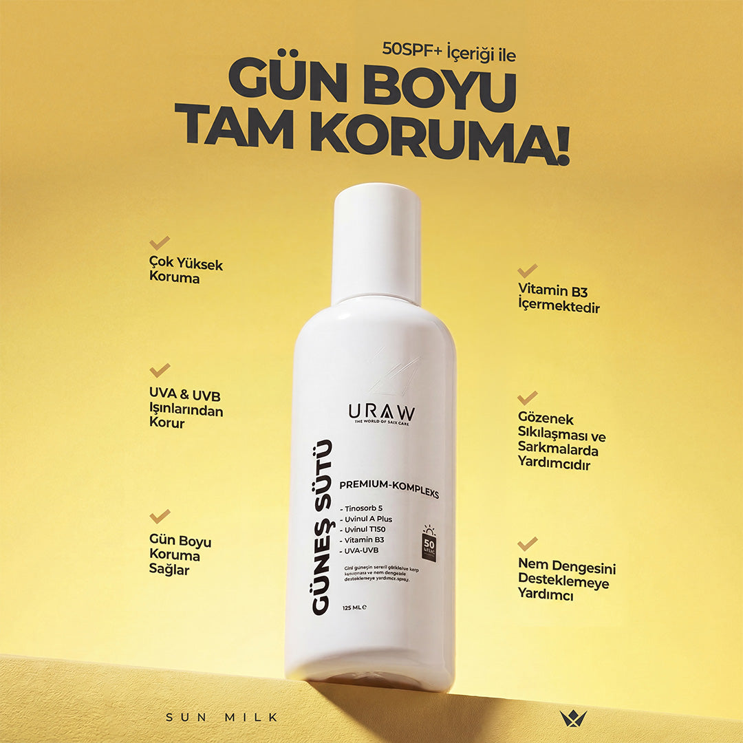 Güneş Sütü Sprey 50 SPF+ Gözenek Sıkılaştırıcı ve Leke Karşıtı (PDRN+ İçerikli Premium Bakım)