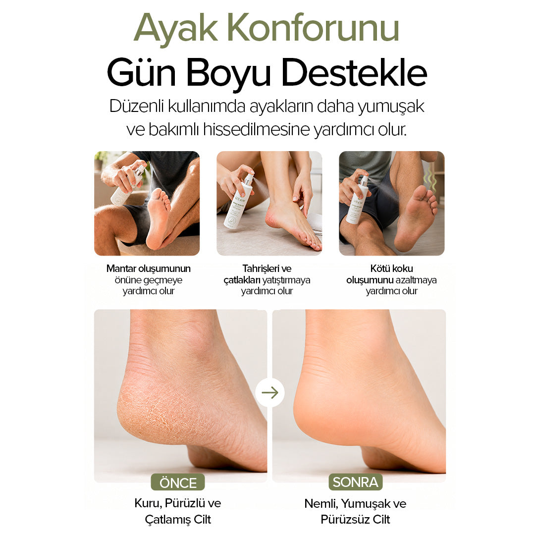 Ayak Bakım Spreyi – Ferahlık Koku Kontrolü