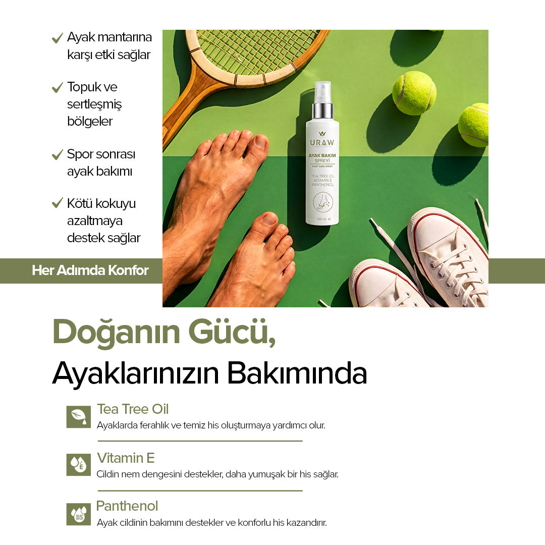 Ayak Bakım Spreyi – Ferahlık Koku Kontrolü