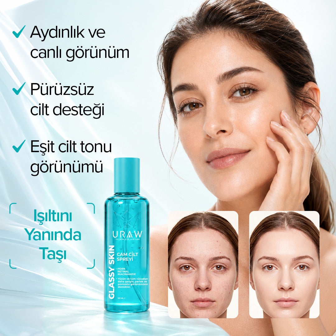 Cam Cilt Spreyi | Glassy Skin | Cam Cilt Görünümü Veren PDRN + Retinal + Niacinamide İçeren Cilt Yenileyici Bakım Spreyi 125ML