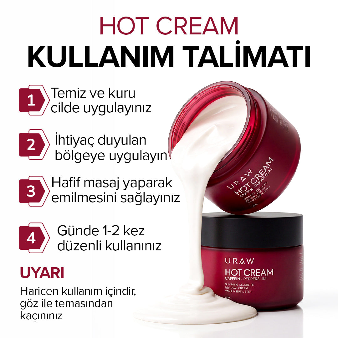 Hot Cream – Sıkılaştırıcı İnceltici ve Selülit Görünümüne Karşı Vücut Bakım Kremi
