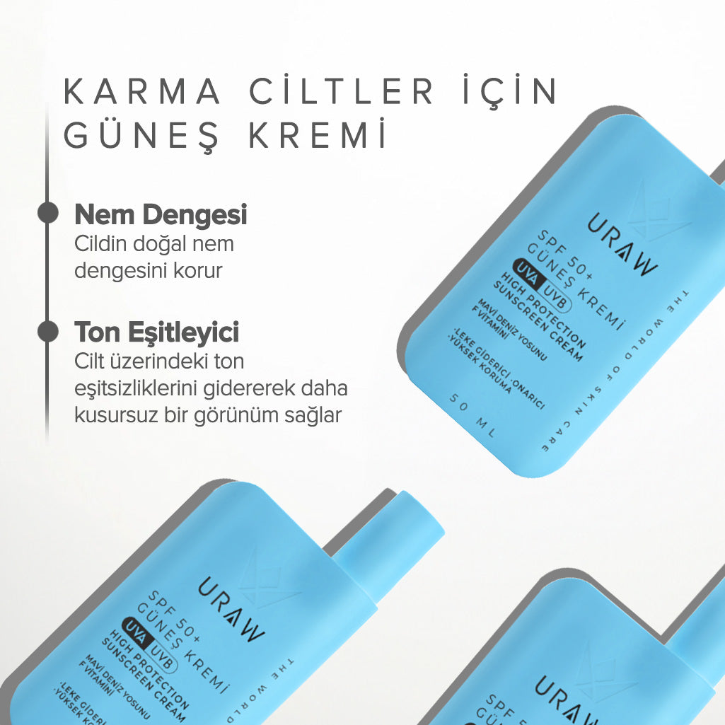 Mavi Deniz Yosunu (Karma Ciltlere Özel Nem Dengesini Koruyucu Ve Güneş Koruyucu Krem)