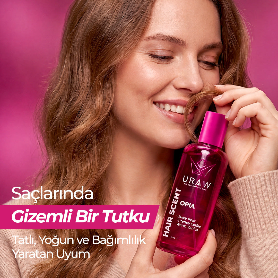 Opia Hair Scent | Saç Bakım Parfümü | Armut, Kahve ve Vanilya Notalı Saç Parfümü 75 ML
