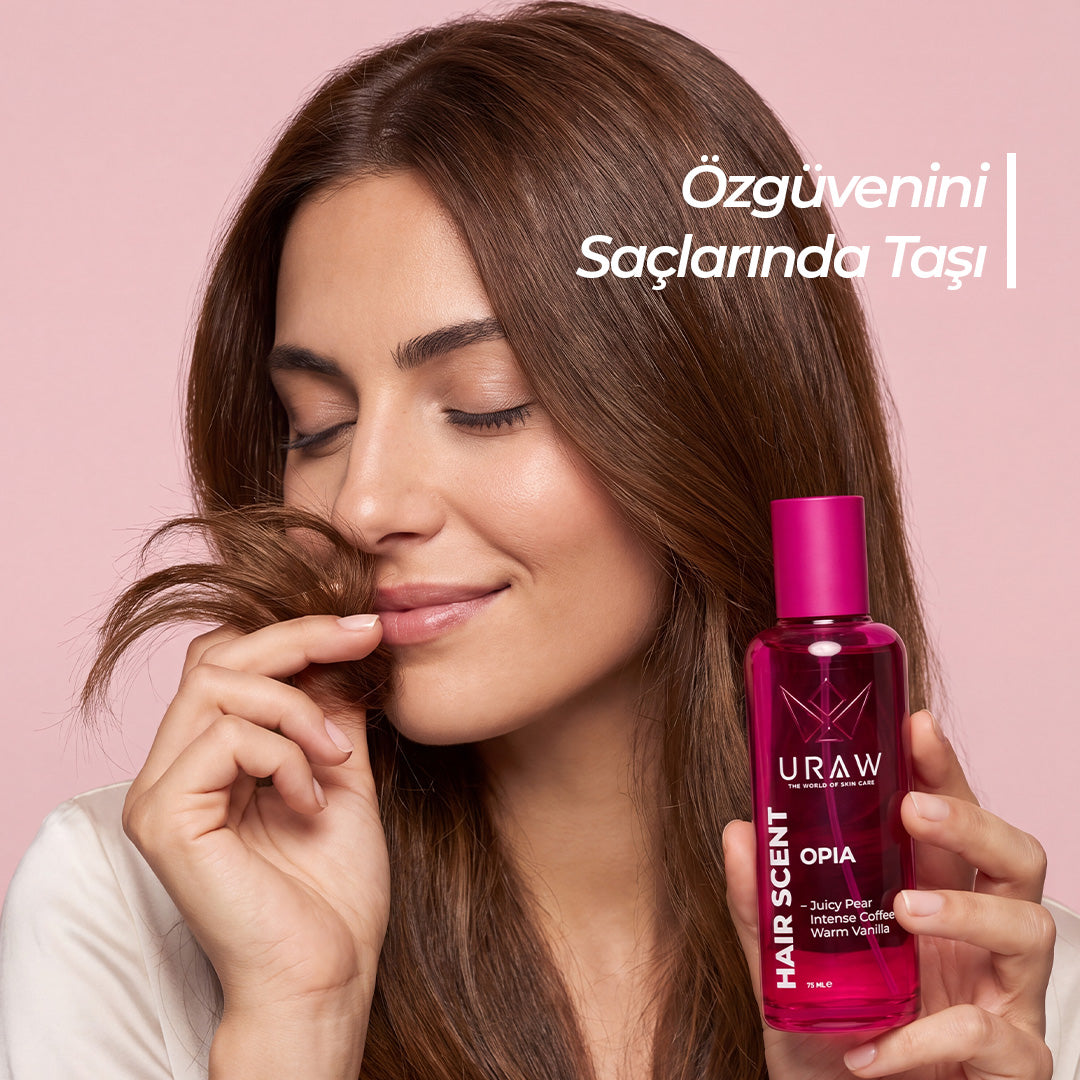 Opia Hair Scent | Saç Bakım Parfümü | Armut, Kahve ve Vanilya Notalı Saç Parfümü 75 ML