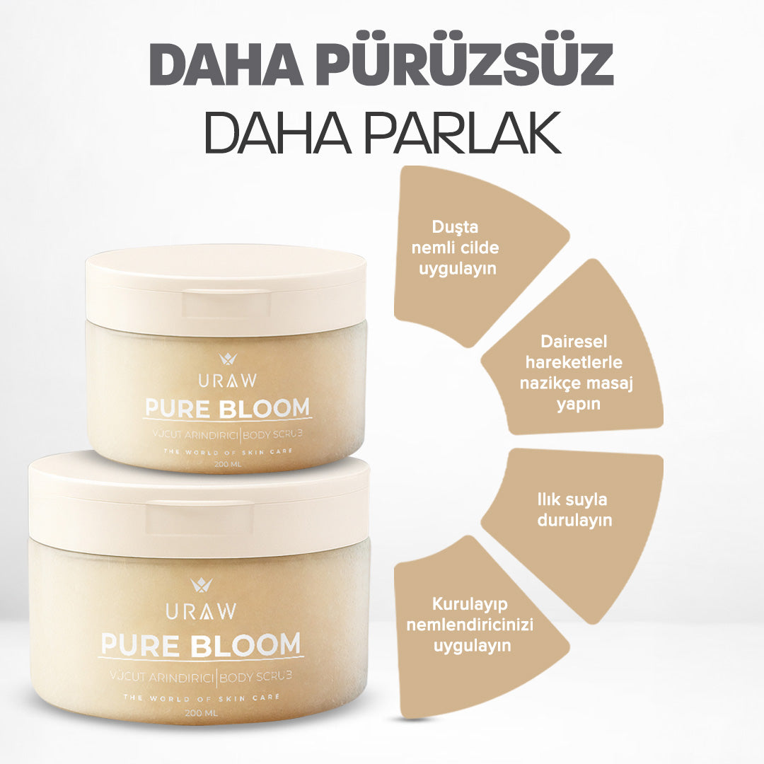 Uraw Pure Bloom Magnolia – Arındırıcı Body Scrub